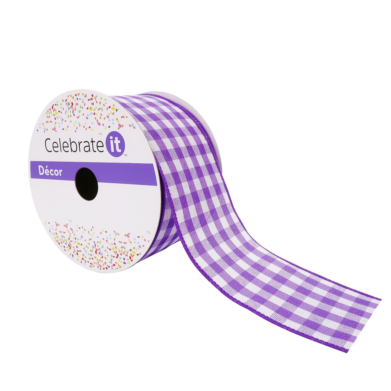 12 Pack: 2.5" x 8.3yd. Gingham Wired Ribbon by Celebrate It™